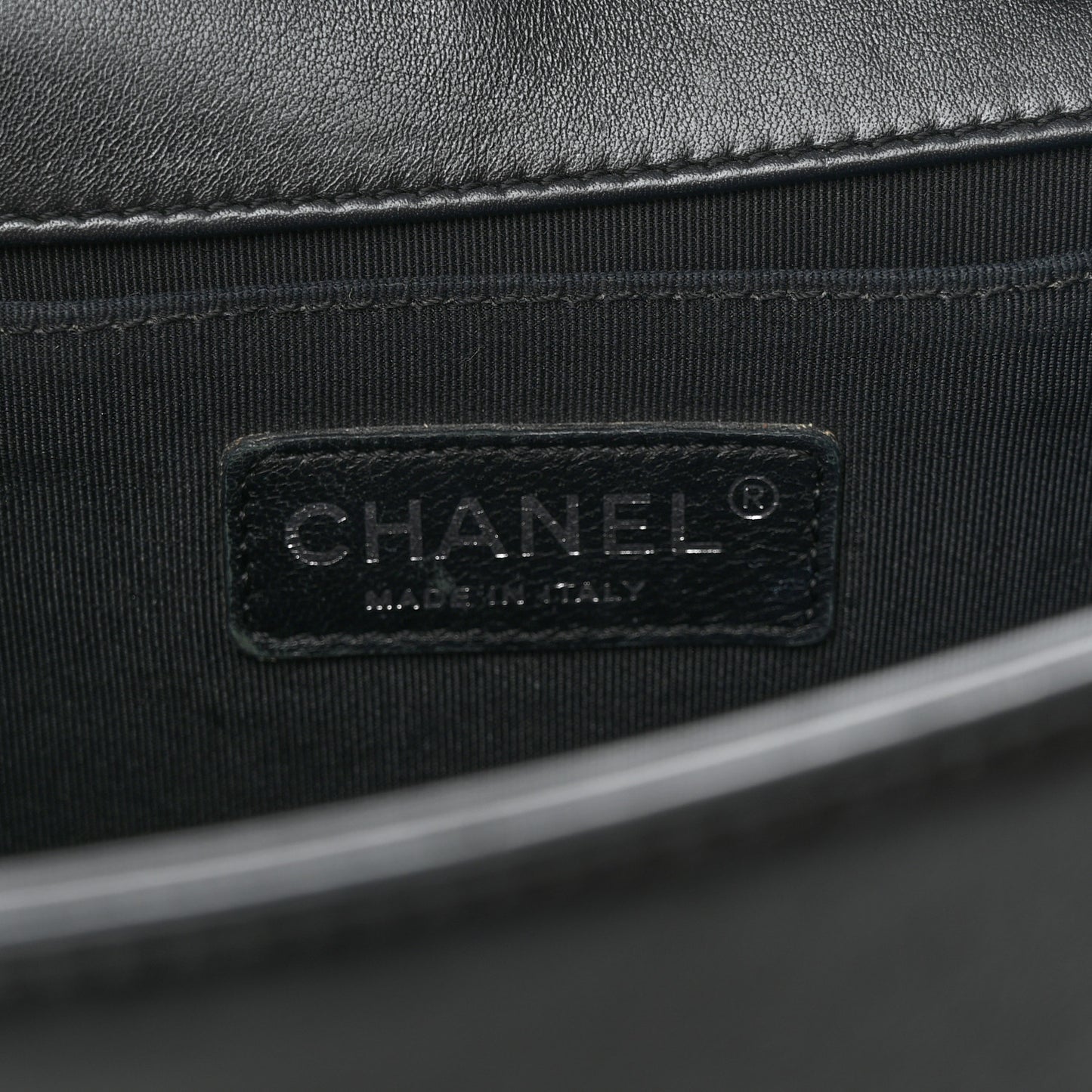 Calfskin Quilted Medium Boy Flap Black
