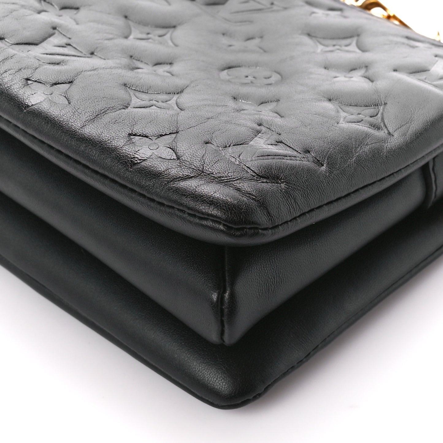 Lambskin Embossed Monogram Coussin BB Black