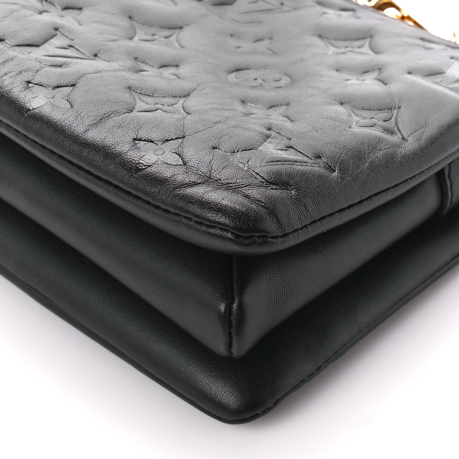 Louis Vuitton Lambskin Embossed Monogram Coussin BB Black 11 of 11