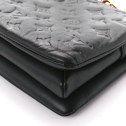 Louis Vuitton Lambskin Embossed Monogram Coussin BB Black 11 of 11