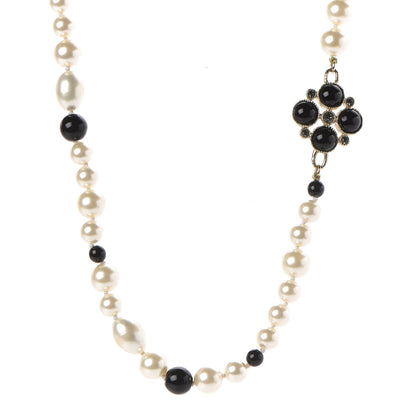 Chanel Pearl Enamel Gripoix CC Necklace 1 of 6