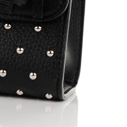 Gucci Calfskin Medium Studded Miss Bamboo Shoulder Bag Black 5 of 8