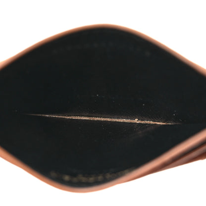 Saint Laurent Grain De Poudre Matelasse Chevron Monogram Credit Card Case Natural Dark 5 of 10