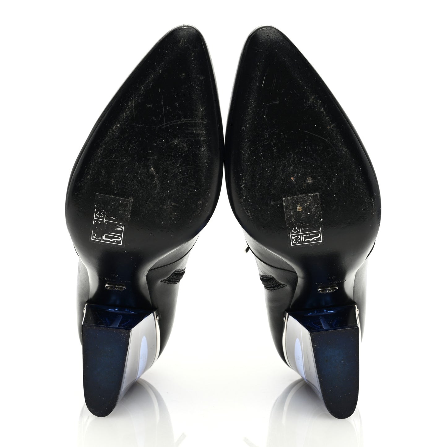 CHRISTIAN DIOR Soft Calfskin Ankle Boots 41 Black