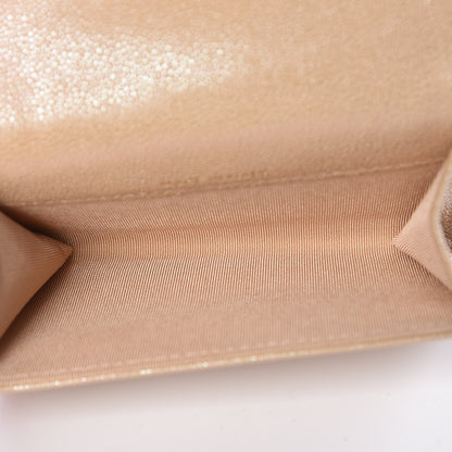 Chanel Iridescent Caviar Quilted Flap Card Holder Beige 5 of 9