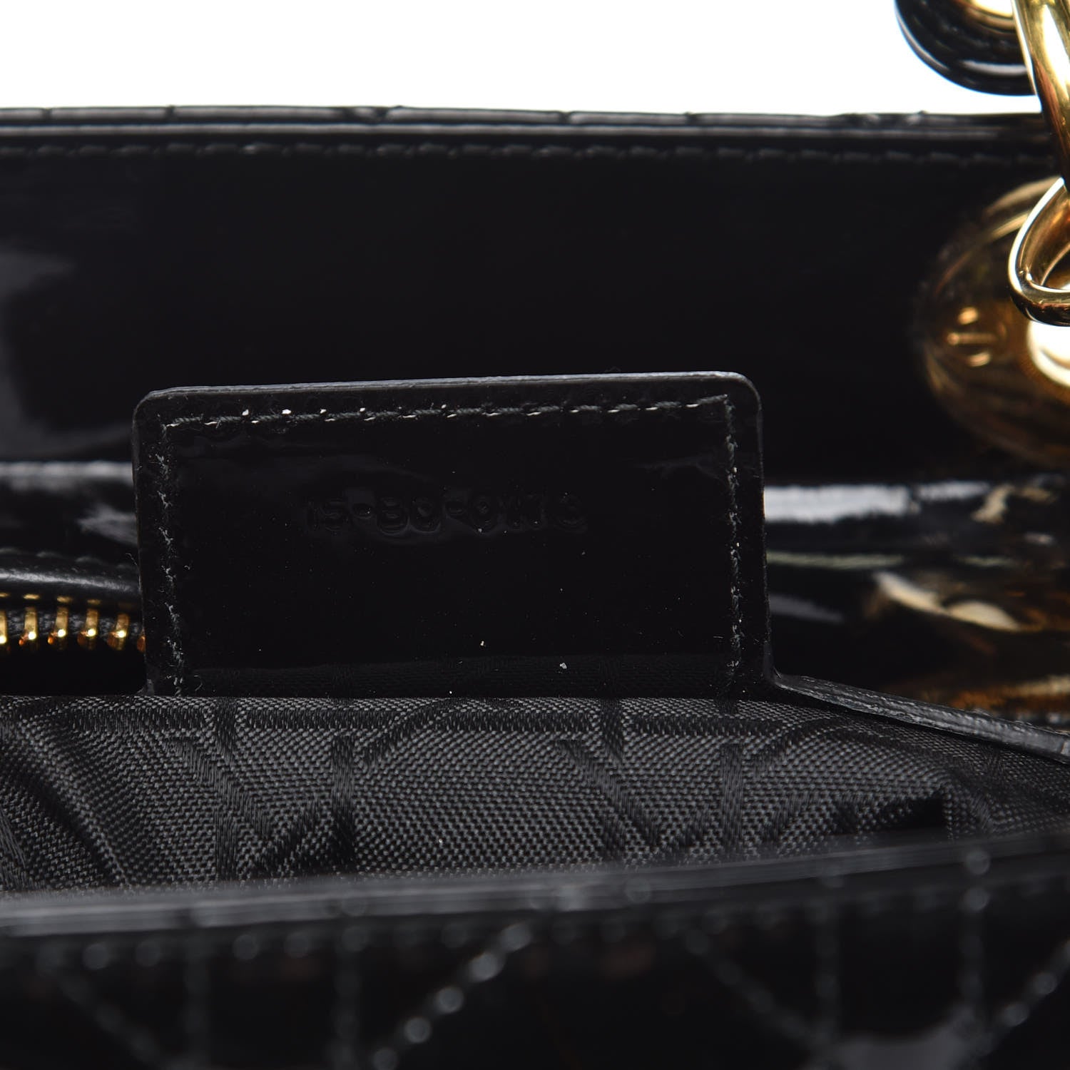 Christian Dior Patent Cannage Large Lady Dior Black 7 of 9
