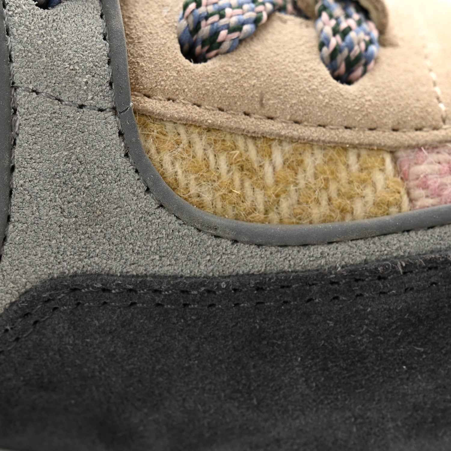 Chanel Fabric Suede Calfskin CC Sneakers 36.5 Pink Beige Multicolor 11 of 13