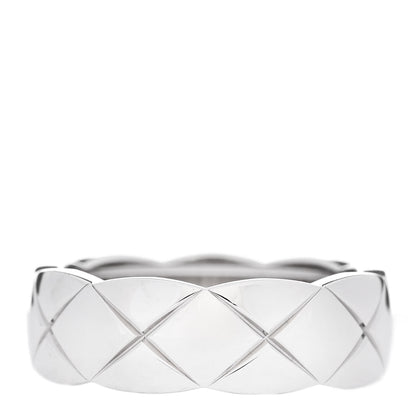 Chanel 18K White Gold Small Coco Crush Ring 54 6.75 1 of 7