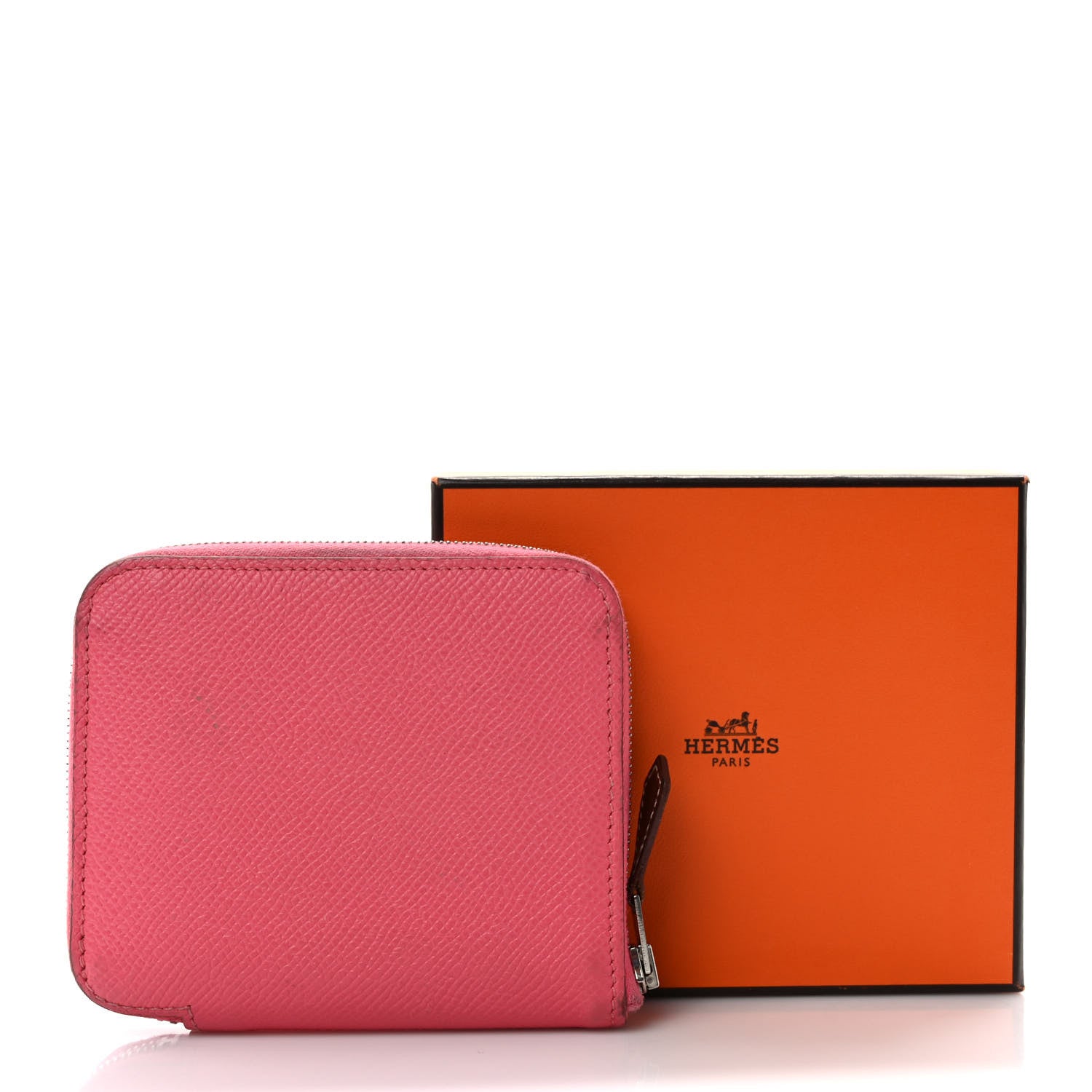 Hermes Epsom Silk'In Compact Wallet Rose Azalee 12 of 12