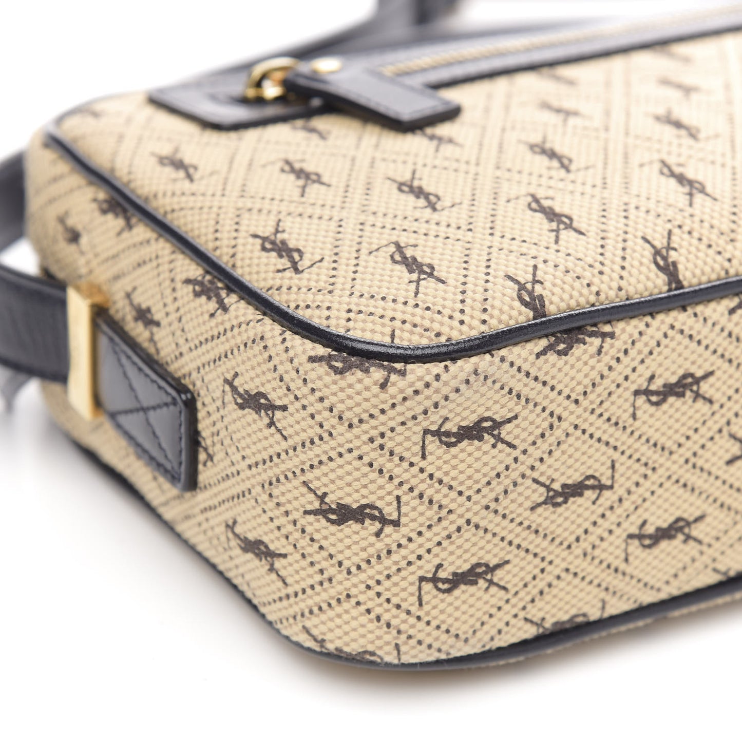 Canvas Monogram All Over Camera Bag Beige