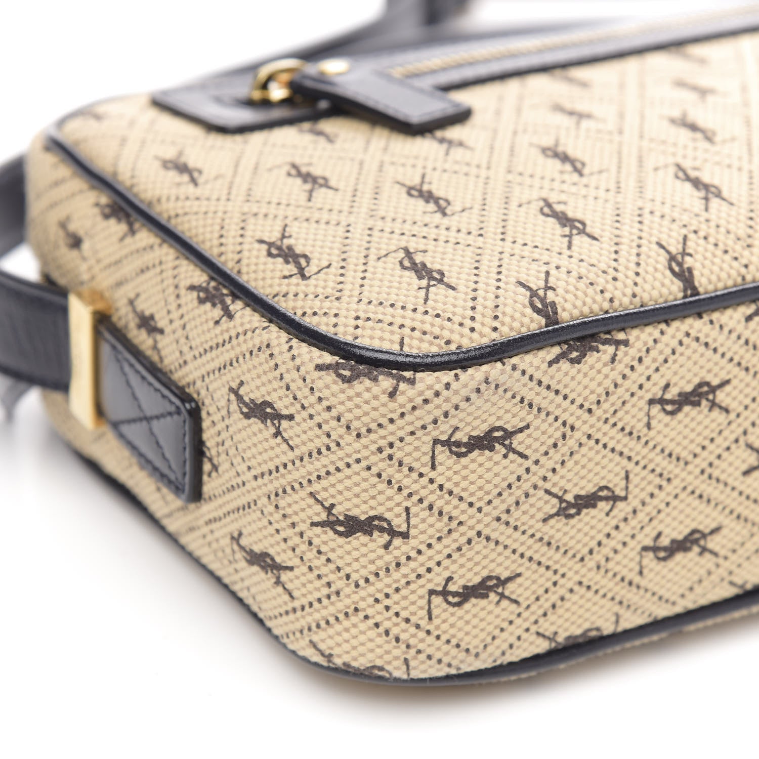 Saint Laurent Canvas Monogram All Over Camera Bag Beige 7 of 9