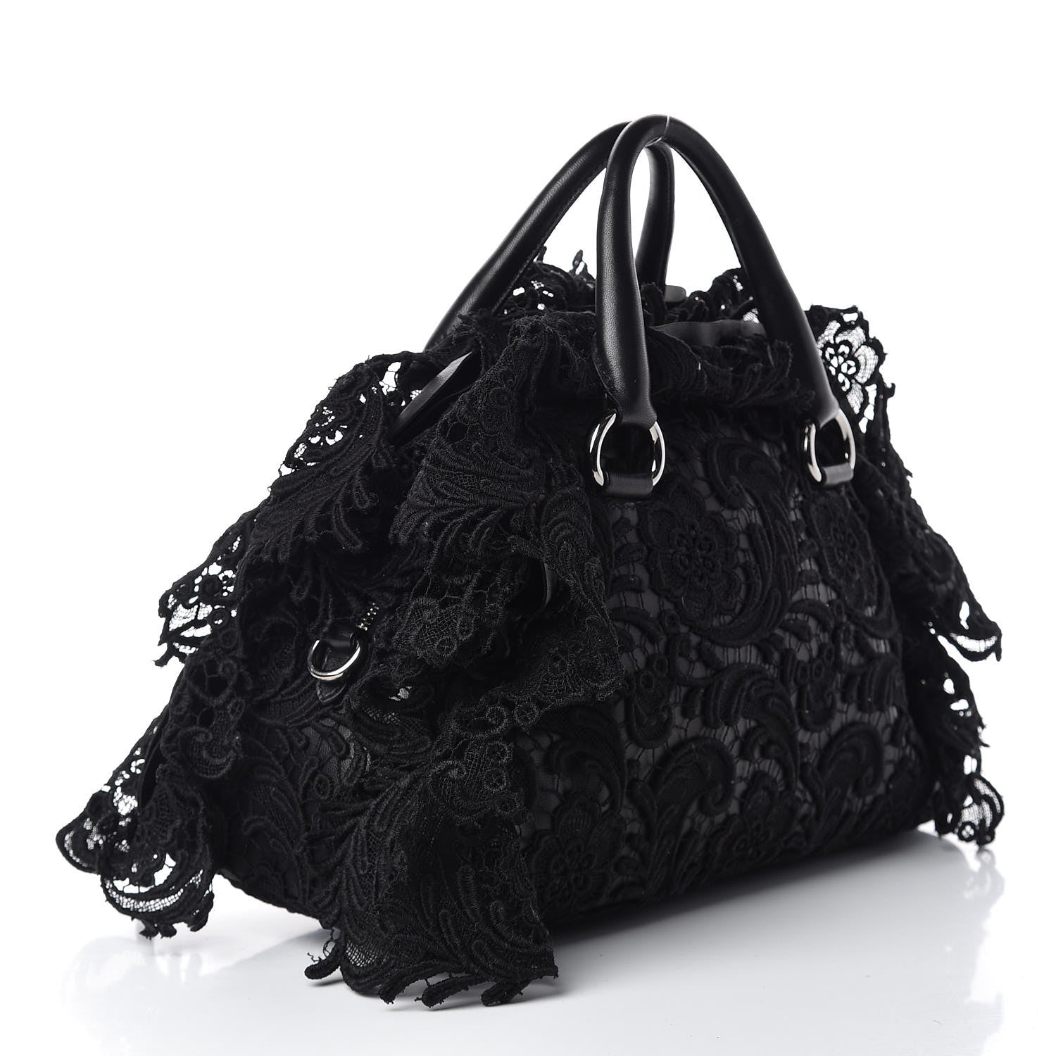 Prada Lace Pizzo S Bowler Black 3 of 11