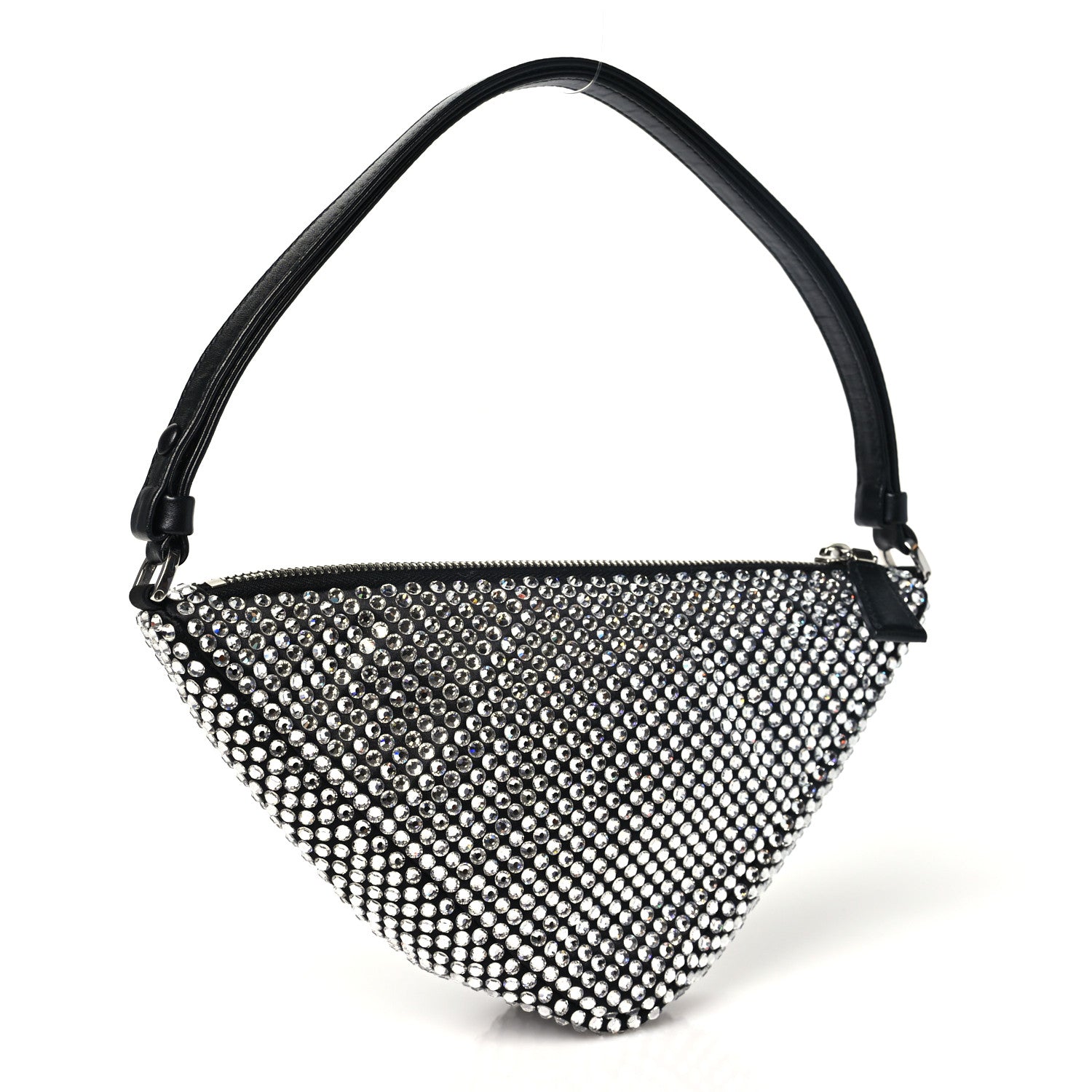 Prada Satin Crystal Triangle Pouch Cristal 3 of 9