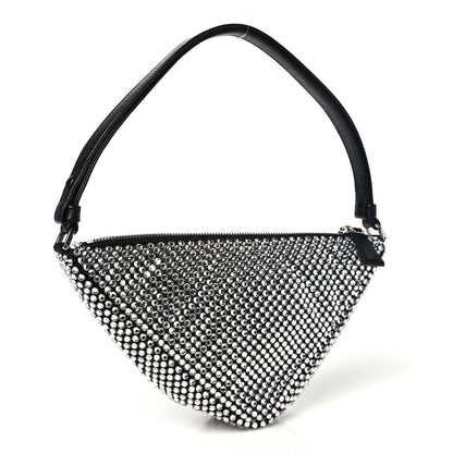 Prada Satin Crystal Triangle Pouch Cristal 3 of 9