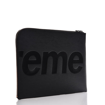 Louis Vuitton X SUPREME Epi Pochette Jour GM Black 3 of 8