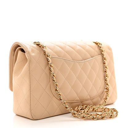 Chanel Caviar Quilted Medium Double Flap Beige 3 of 12