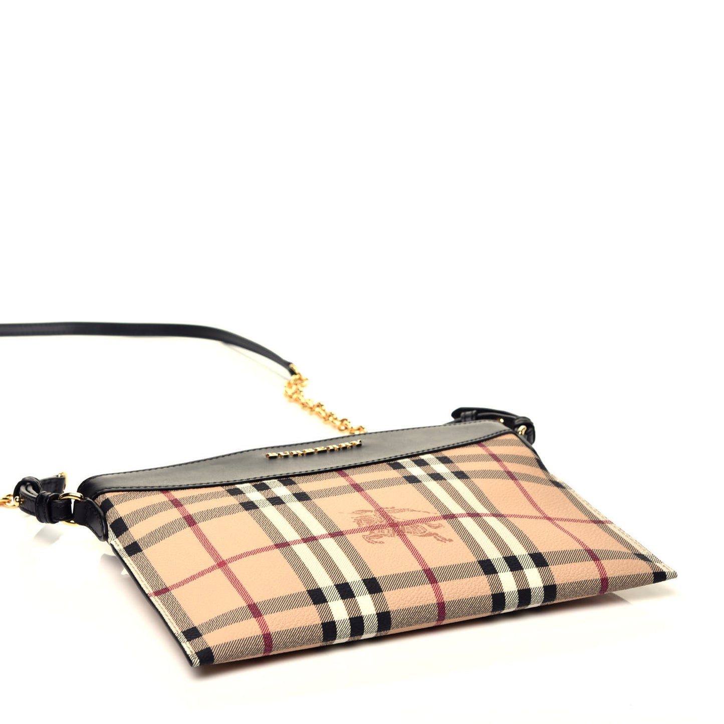 Haymarket Check Peyton Crossbody Clutch Bag Black
