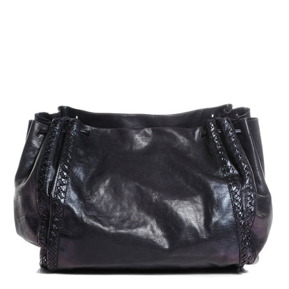 Bottega Veneta Iridescent Shiny Calf Scarabee Crossbody Bag Ink 1 of 8
