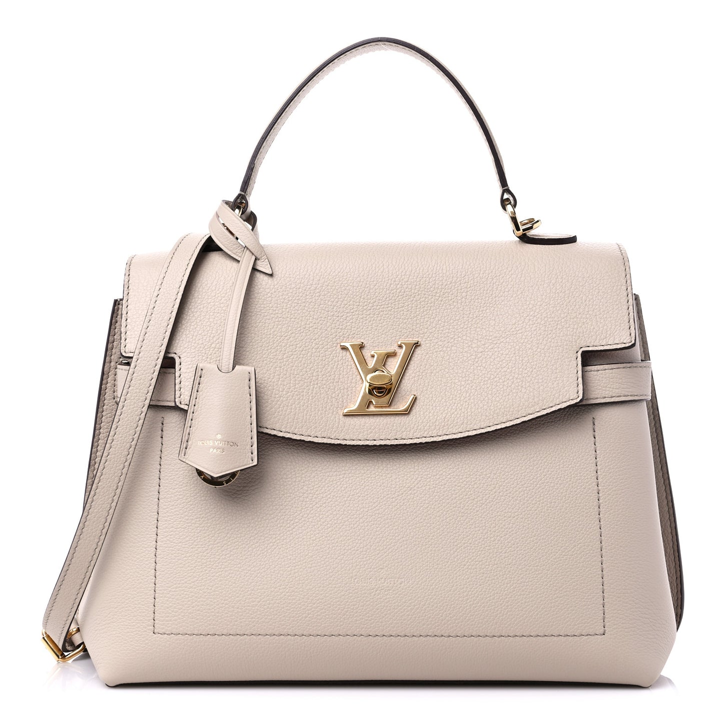Soft Calfskin Lockme Ever MM Greige