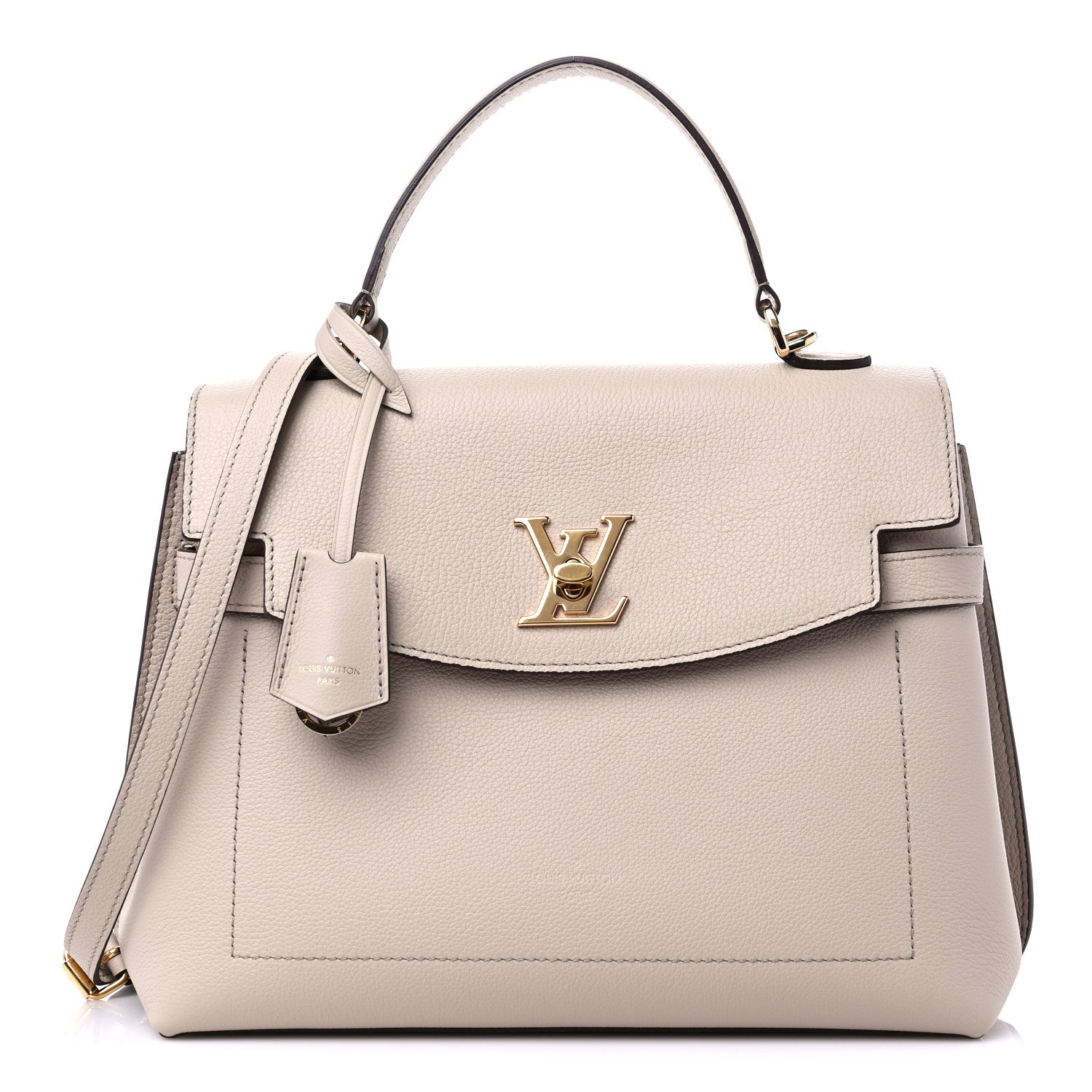 Louis Vuitton Soft Calfskin Lockme Ever MM Greige 1 of 9