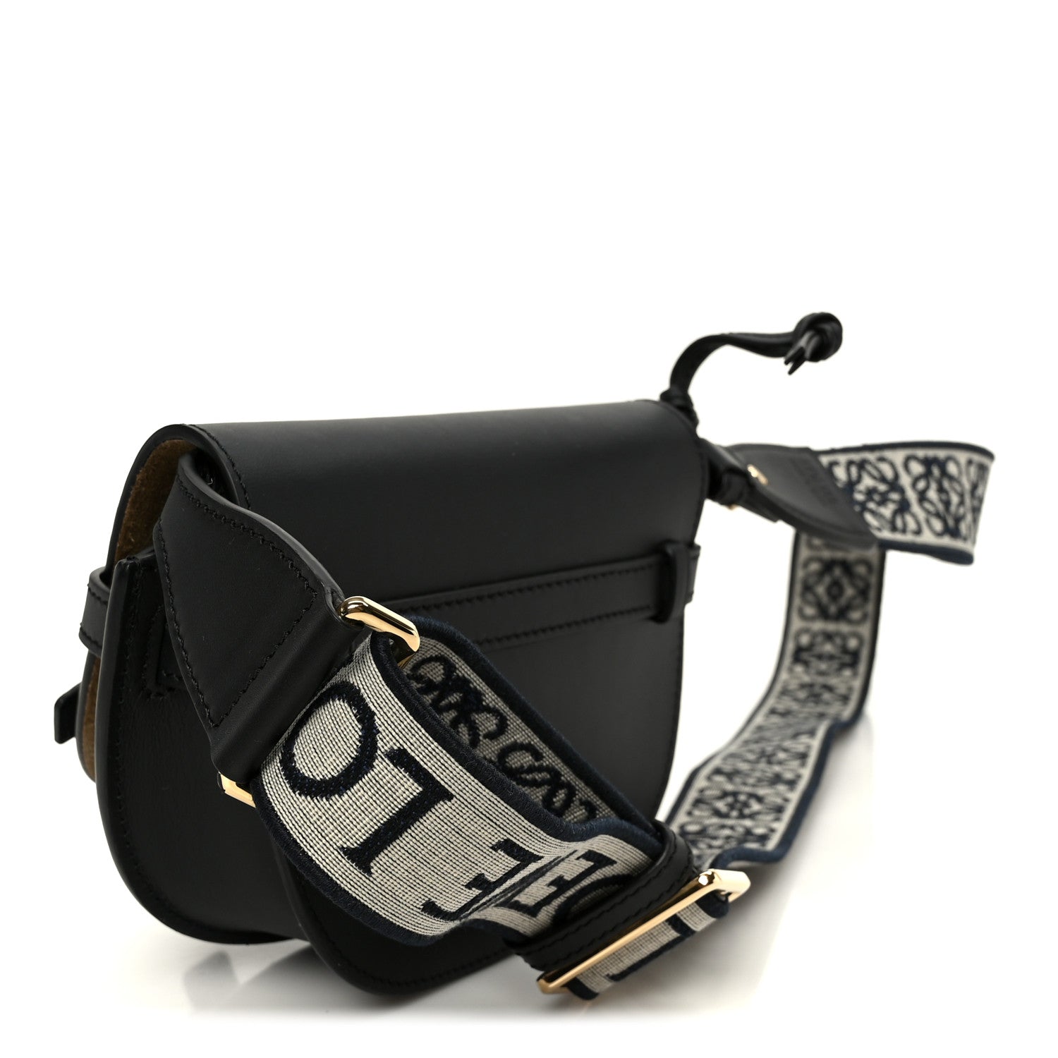 Loewe Calfskin Jacquard Mini Gate Dual Bag Black 3 of 10
