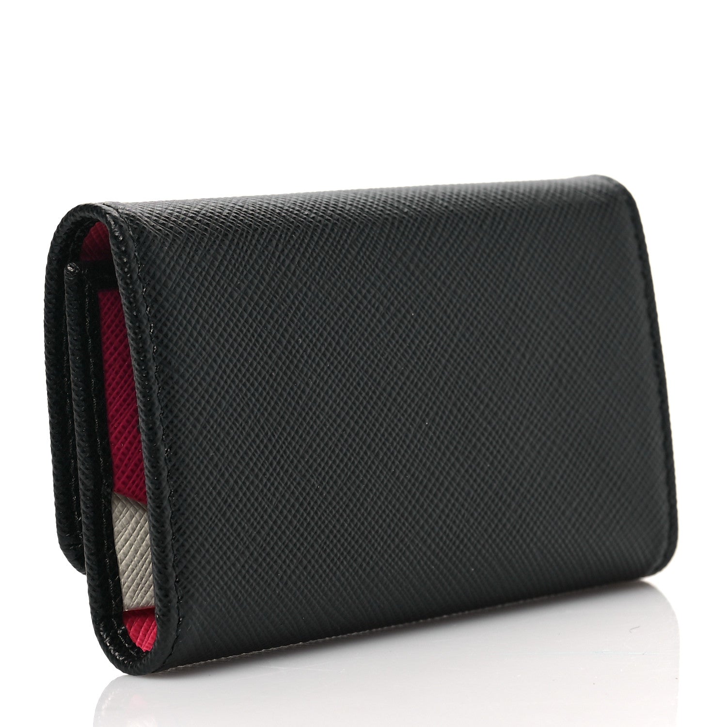 Prada Saffiano Metal 6 Key Holder Black 3 of 6