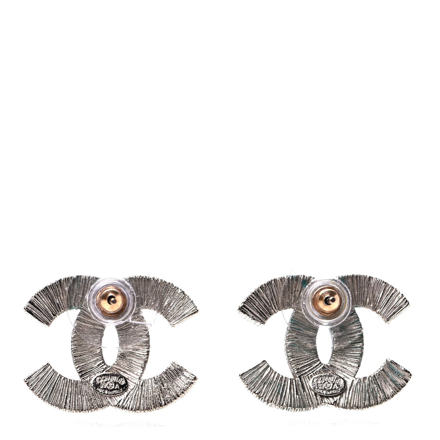 Pearl CC Earrings Silver