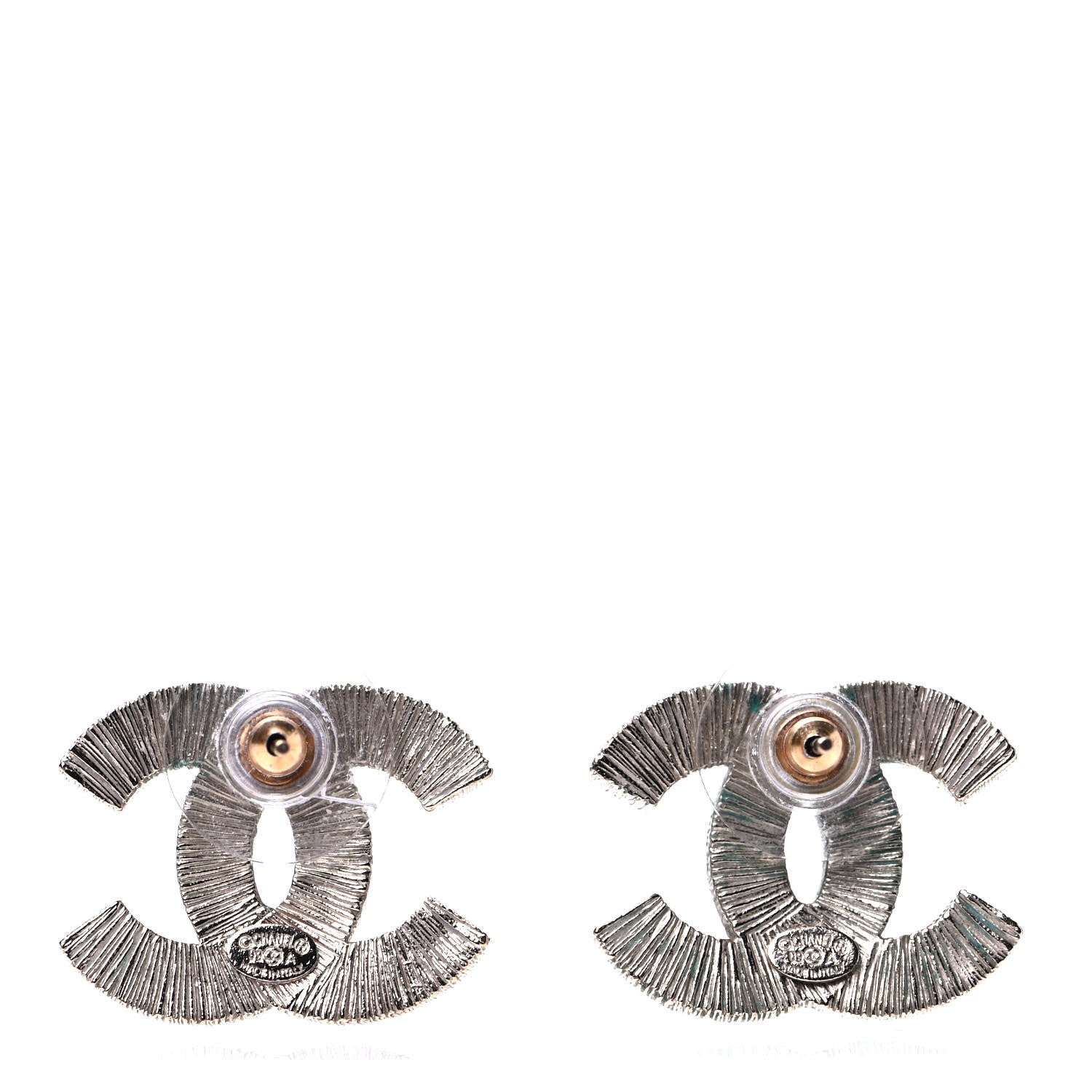 Chanel Pearl CC Earrings Silver 2 of 4