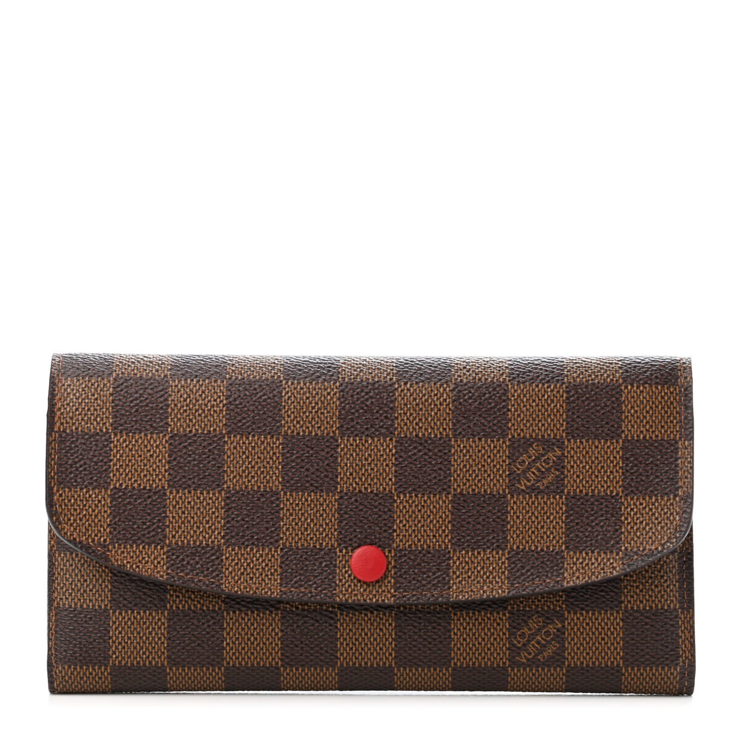 Damier Ebene Emilie Wallet Red