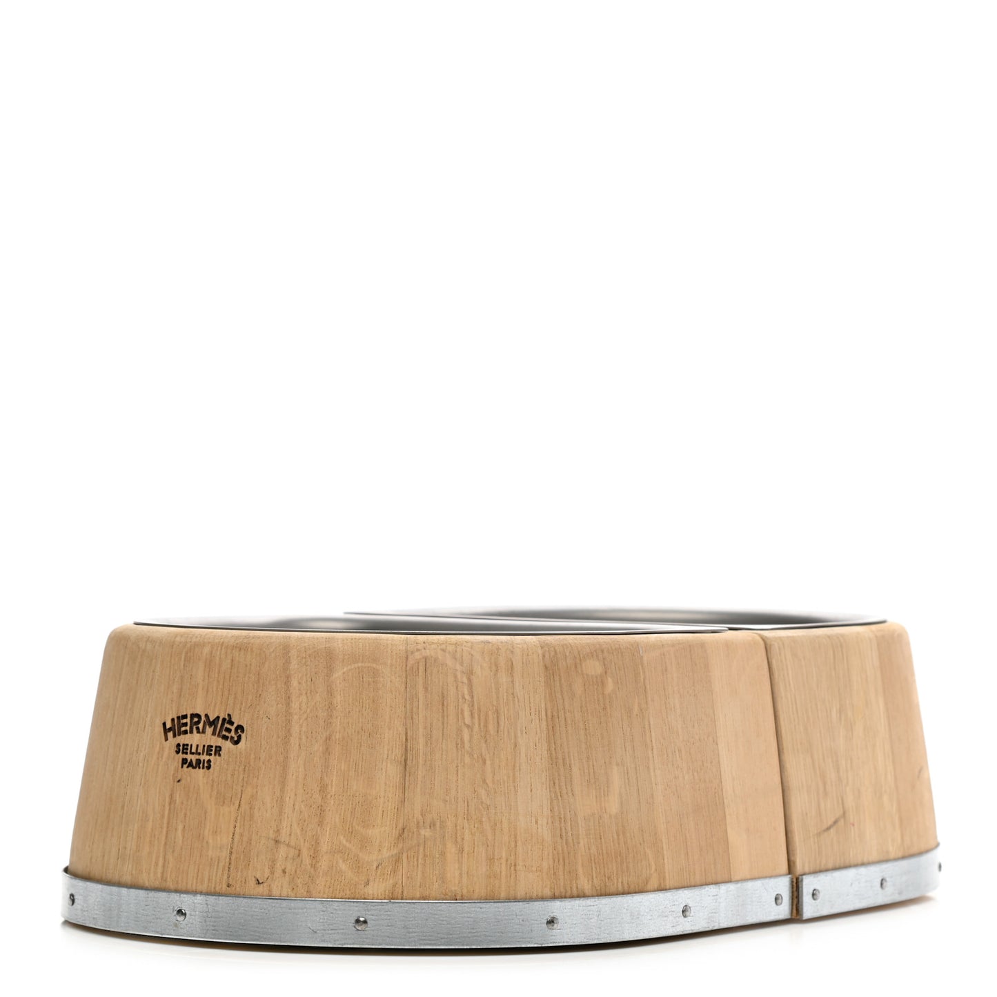 Oak Wood Large Chaine d'Ancre Dog Bowl Naturel