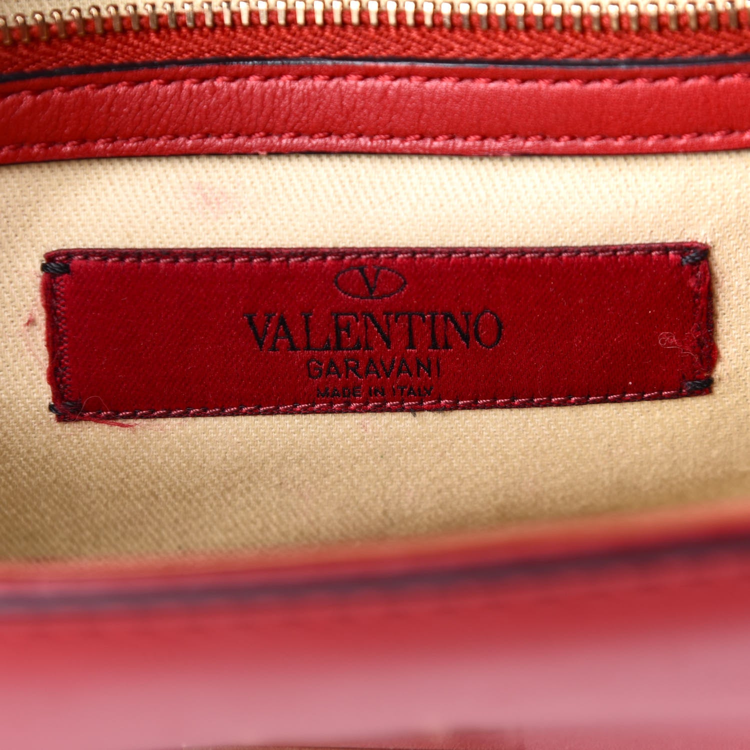 Valentino Garavani Vitello Medium Glam Lock Rockstud Flap Rubino 7 of 12