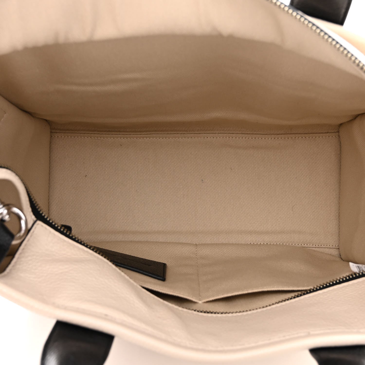 Marc Jacobs Grained Calfskin Small The Tote Bag Ivory Black 5 of 12