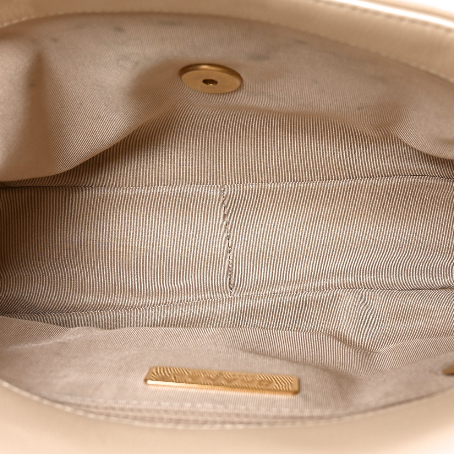 Goatskin Quilted Medium Chanel 19 Flap Light Beige