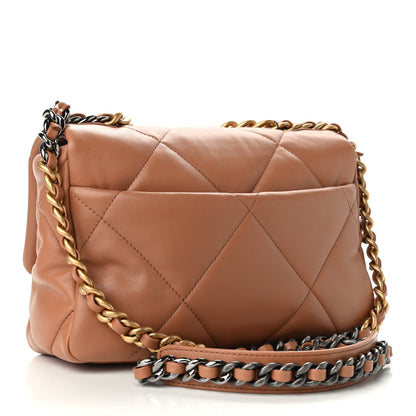 Chanel Lambskin Quilted Medium Chanel 19 Flap Brown 3 of 9
