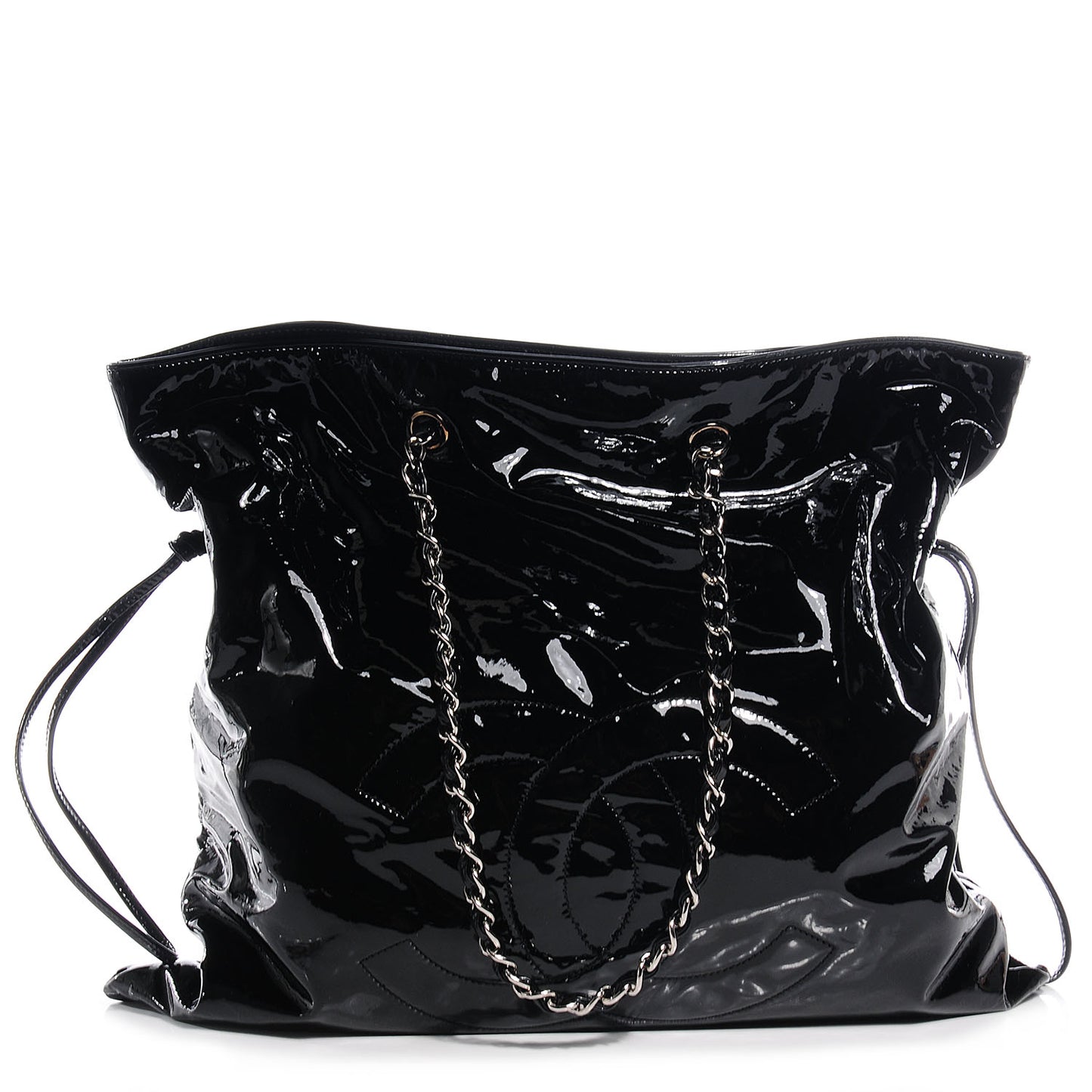 Patent Bonbons Shopper Tote Black