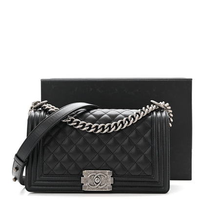 Chanel Caviar Quilted Medium Boy Flap Black 11 of 11