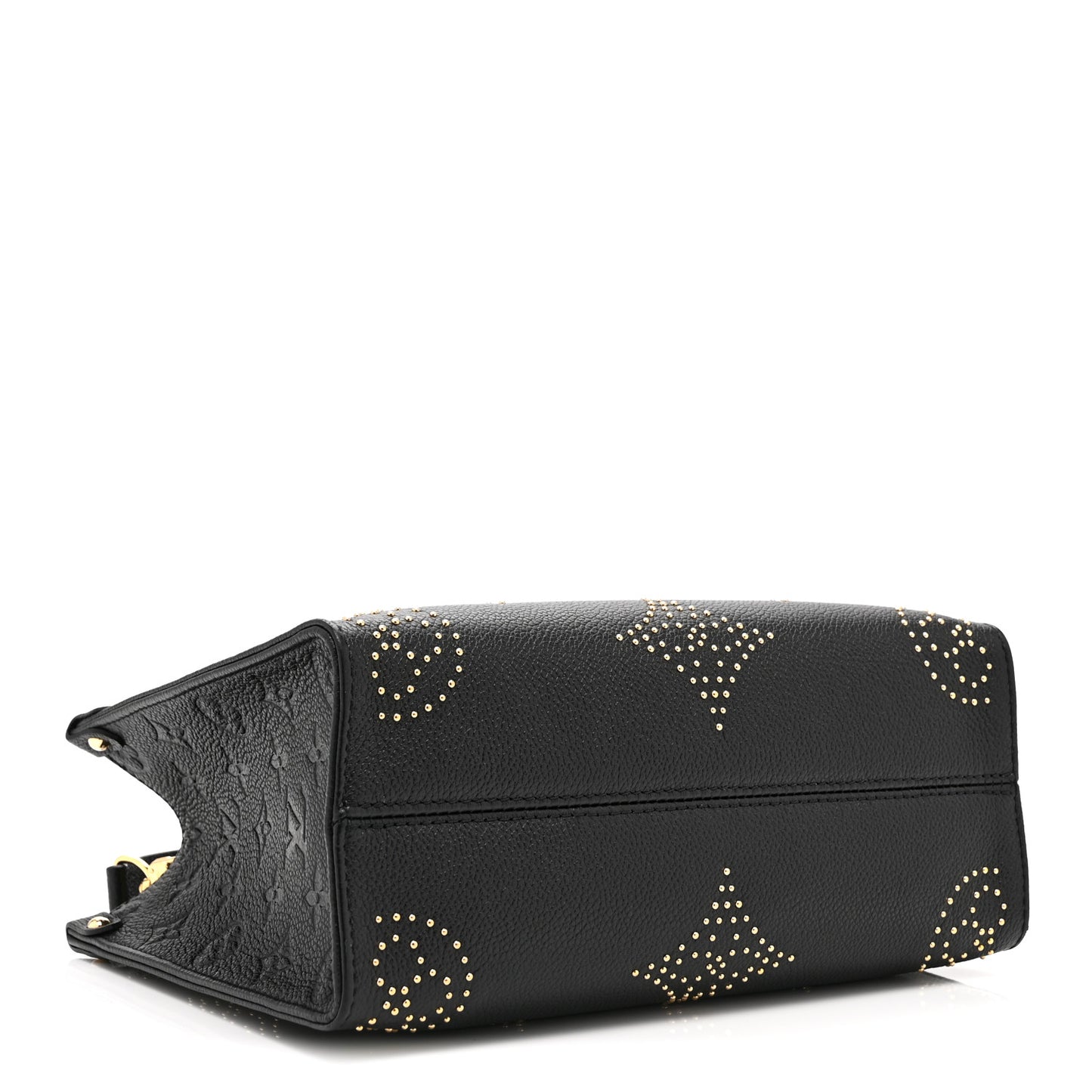 Grained Calfskin Studded Monogram Giant Onthego PM Black