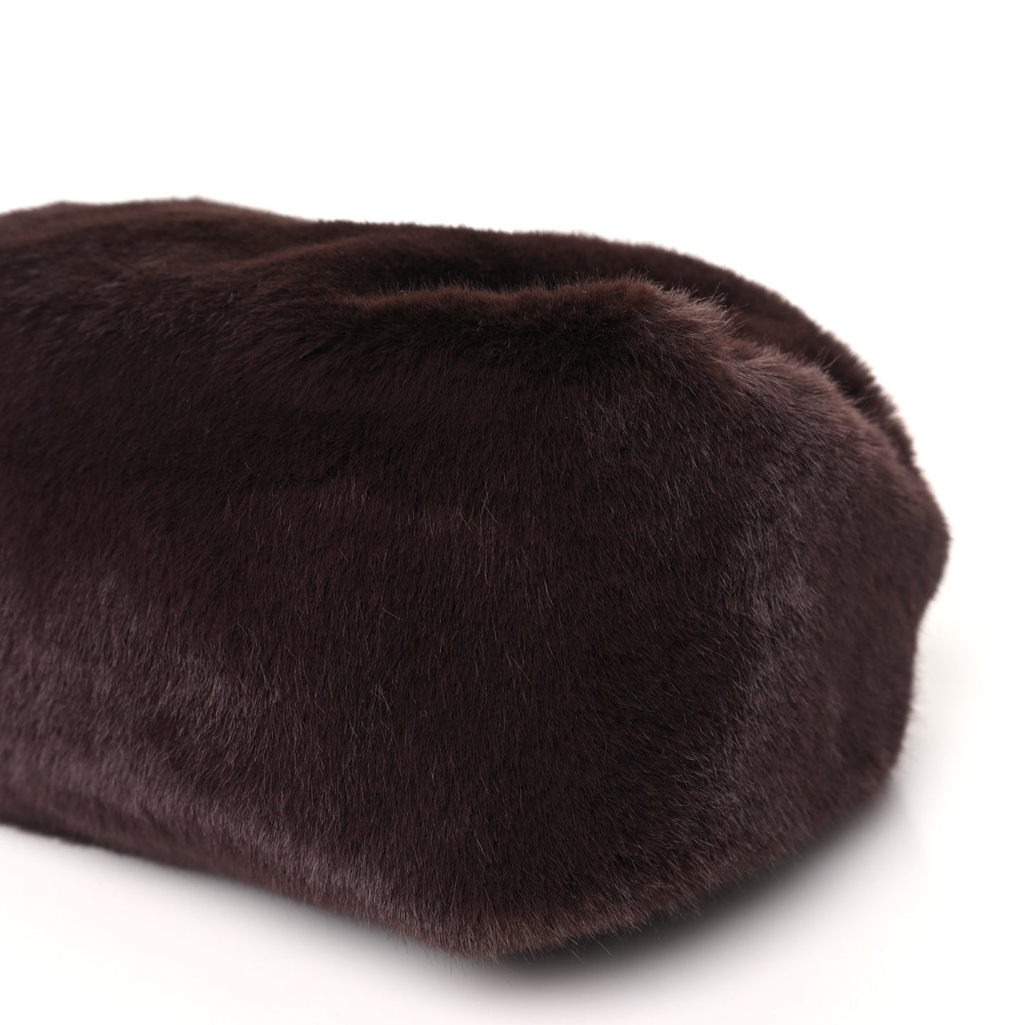 Faux Fur Small Scrunchie Bag Cola