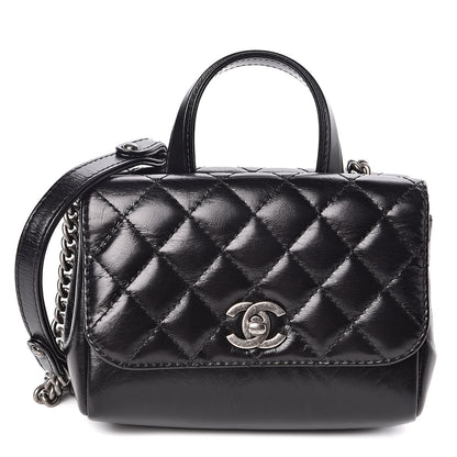 Chanel Aged Calfskin Quilted Double Sided Flap Black 1 of 11