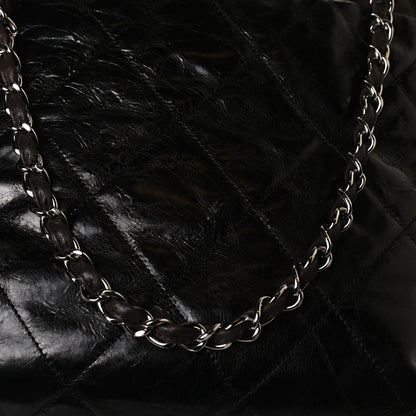 Chanel Glazed Calfskin Lambskin Portobello Tote Black 16 of 18