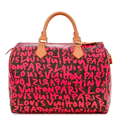 Louis Vuitton Monogram Graffiti Speedy 30 Fuchsia 1 of 15