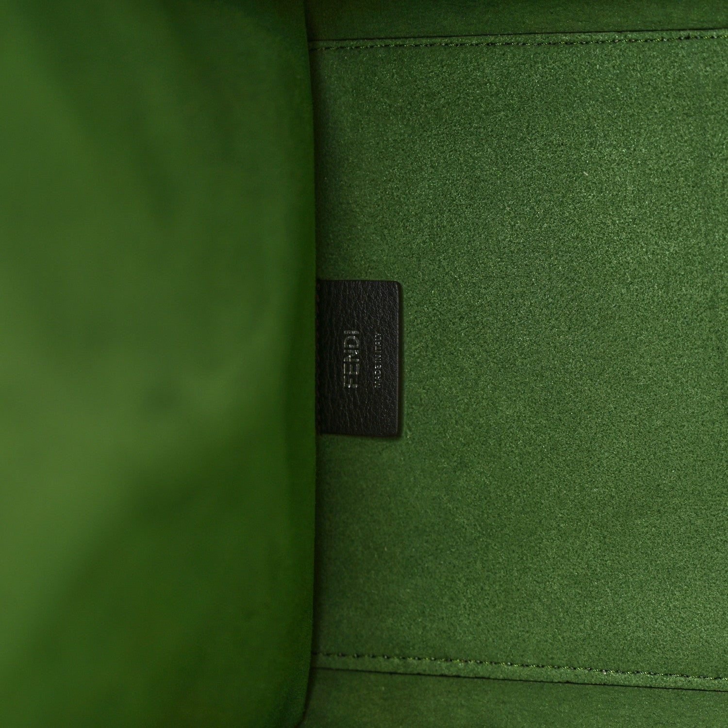 Fendi Vitello Cher Plexiglass Logo Debossed Medium Fendi Sunshine Shopper Tote Verde Islanda 6 of 11