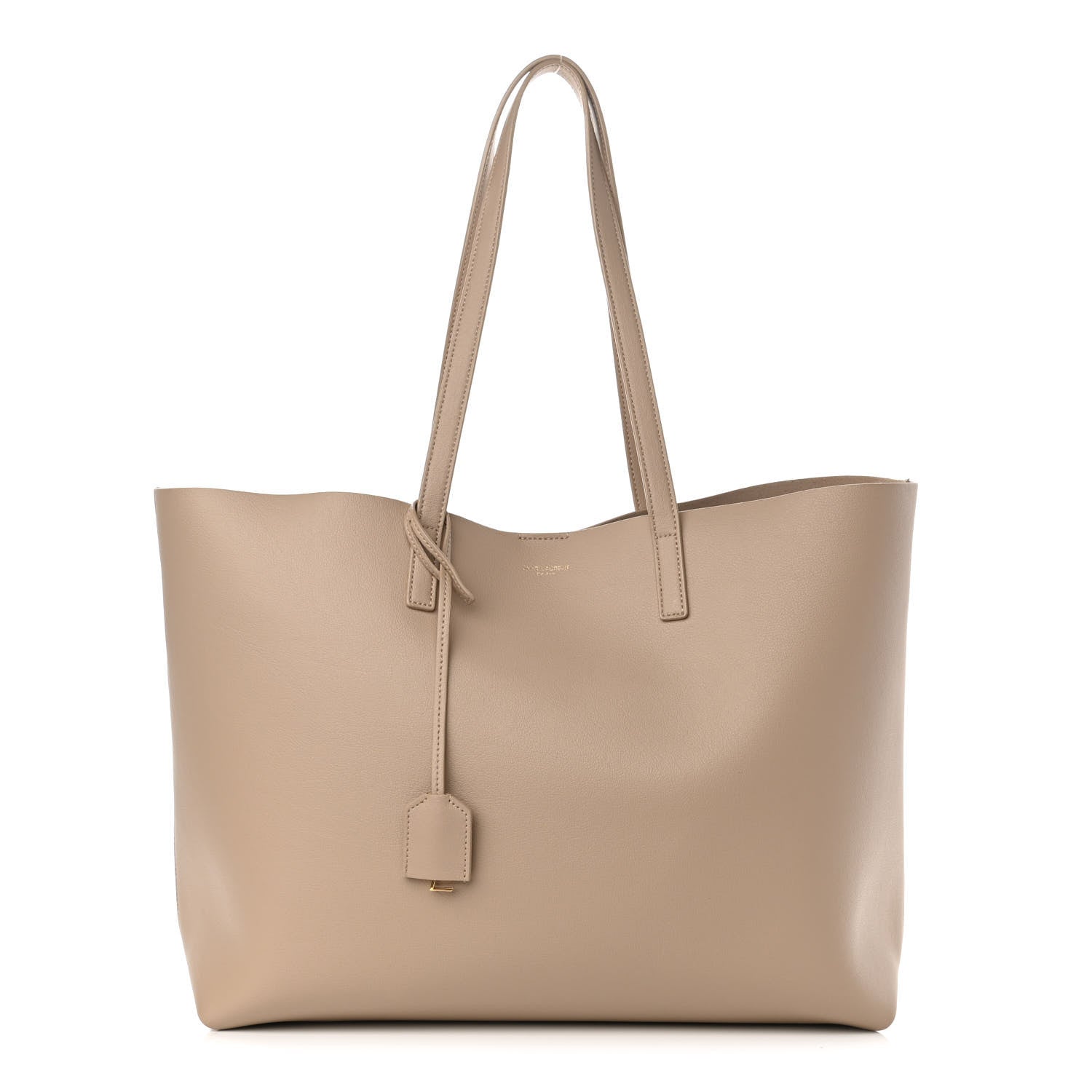 Saint Laurent Calfskin Large Shopping Tote Dark Beige 3 of 10