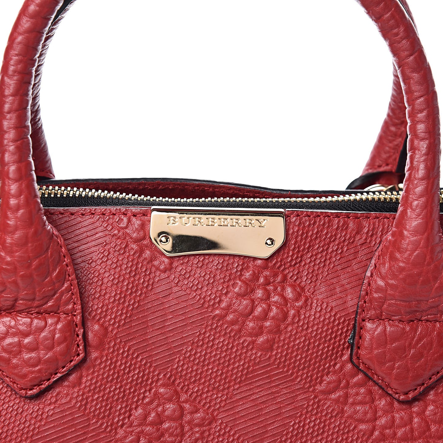 Heritage Grain Check Embossed Medium Dewsbury Tote Peony Rose