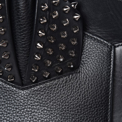 Christian Louboutin Grained Calfskin Studded Large Eloise Satchel Black 16 of 17