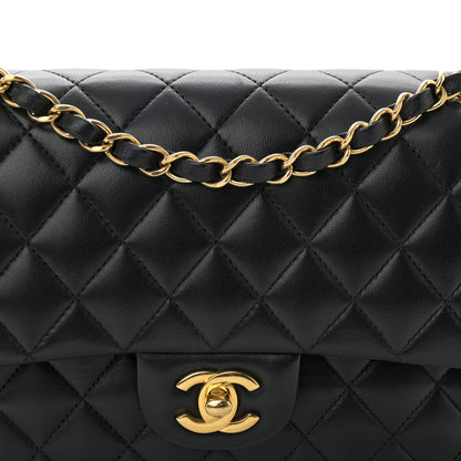 Chanel Lambskin Quilted Medium Double Flap Black 8 of 11