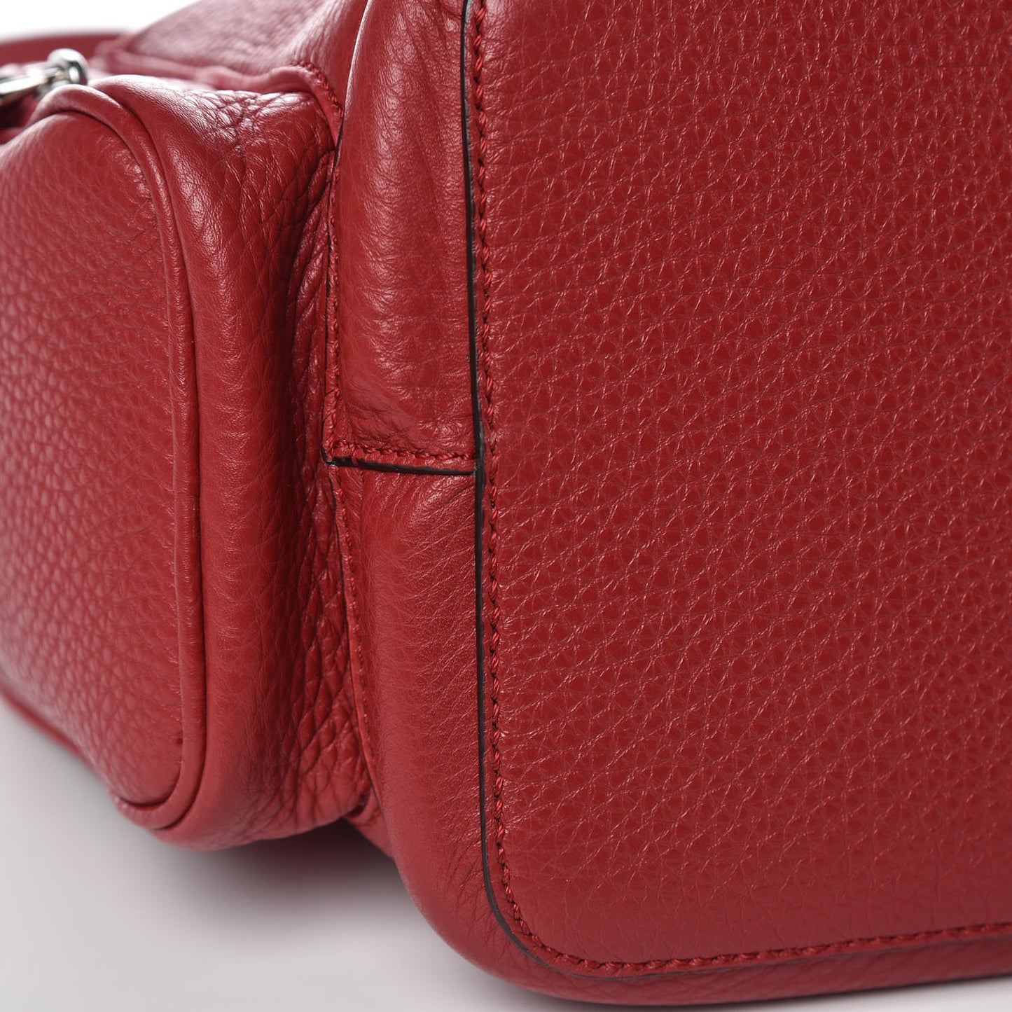 Cuoio Romano Selleria F is Fendi Grande Mon Tresor Pocket Bucket Bag Rosso