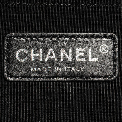 Chanel Metallic Calfskin Quilted Medium Boy Flap Black 7 of 9