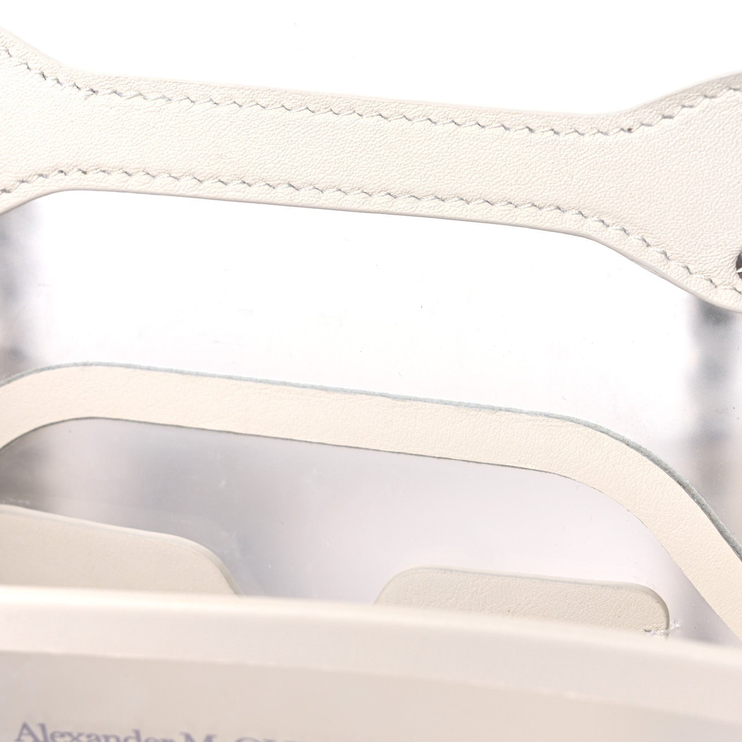 Alexander McQueen Calfskin Polyurethane Mini Jeweled Knuckle Satchel Clear White 13 of 18
