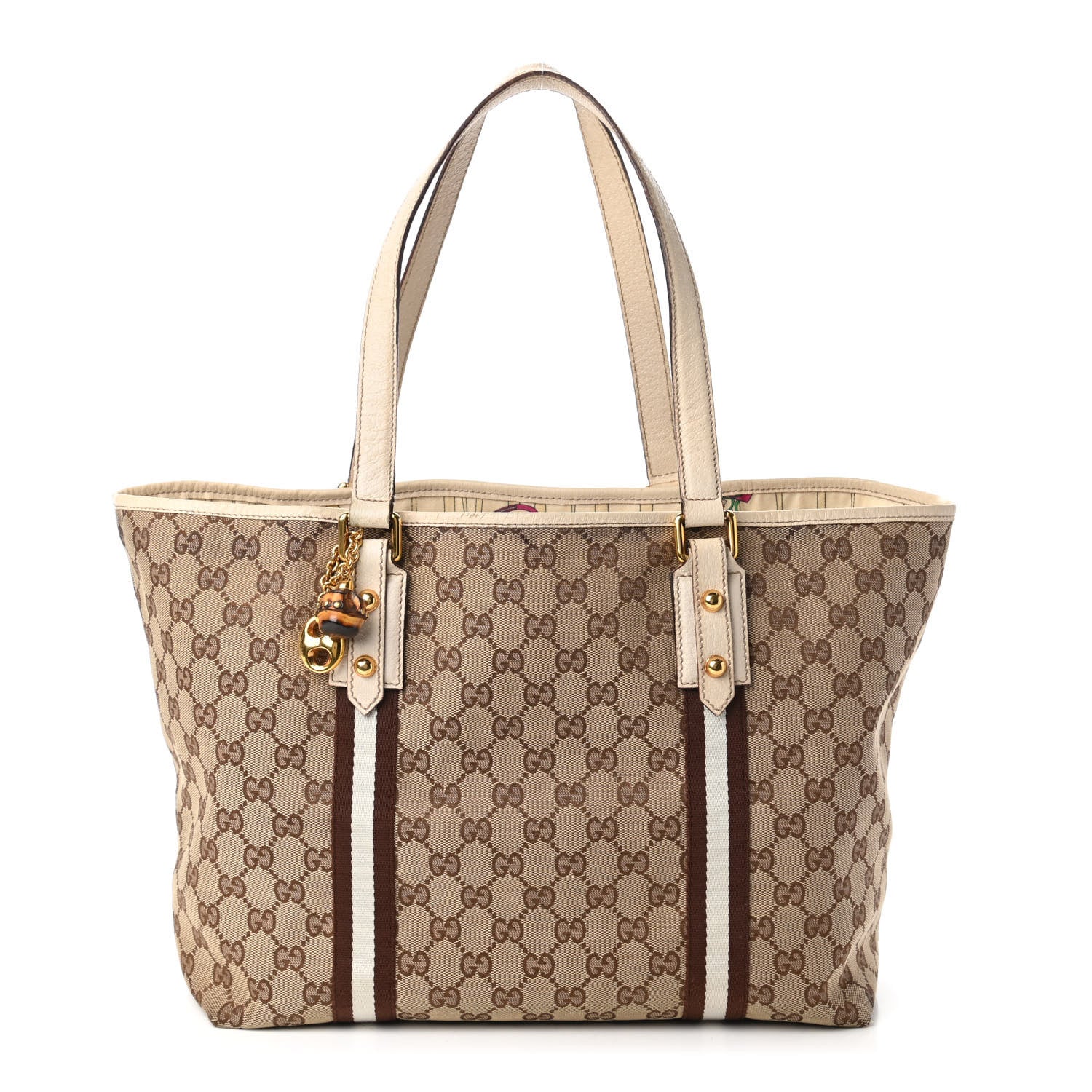 Gucci Monogram Large Jolicoeur Tote White 1 of 11